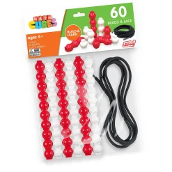 Educators Resource Junior Learning 60 Bead Cubes and Laces - Educational Counting and Sorting Toy* Math Toys|Math, Counting & Time