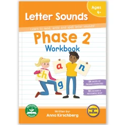 Flat River Group Junior Learning - Phase 2 Letter Sounds Workbook - Educational Learning Aid*Kids Kids Books|Preschool Education Toys & Activities