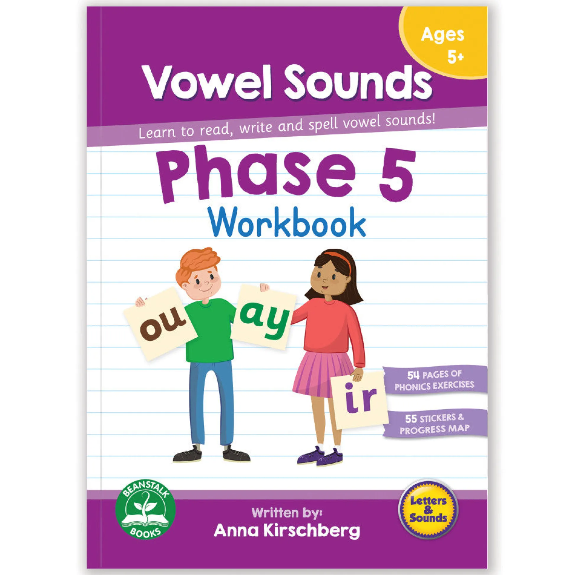 Flat River Group Junior Learning - Phase 5 Vowel Sounds - Educational Workbook*Kids Reading, Writing & Speech|Kids Books