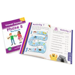 Flat River Group Junior Learning - Phase 5 Vowel Sounds - Educational Workbook*Kids Reading, Writing & Speech|Kids Books
