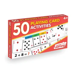 Flat River Group Junior Learning 50 Playing Card Activities Set - Math Skills for Ages 5-6* Math Toys|Math, Counting & Time