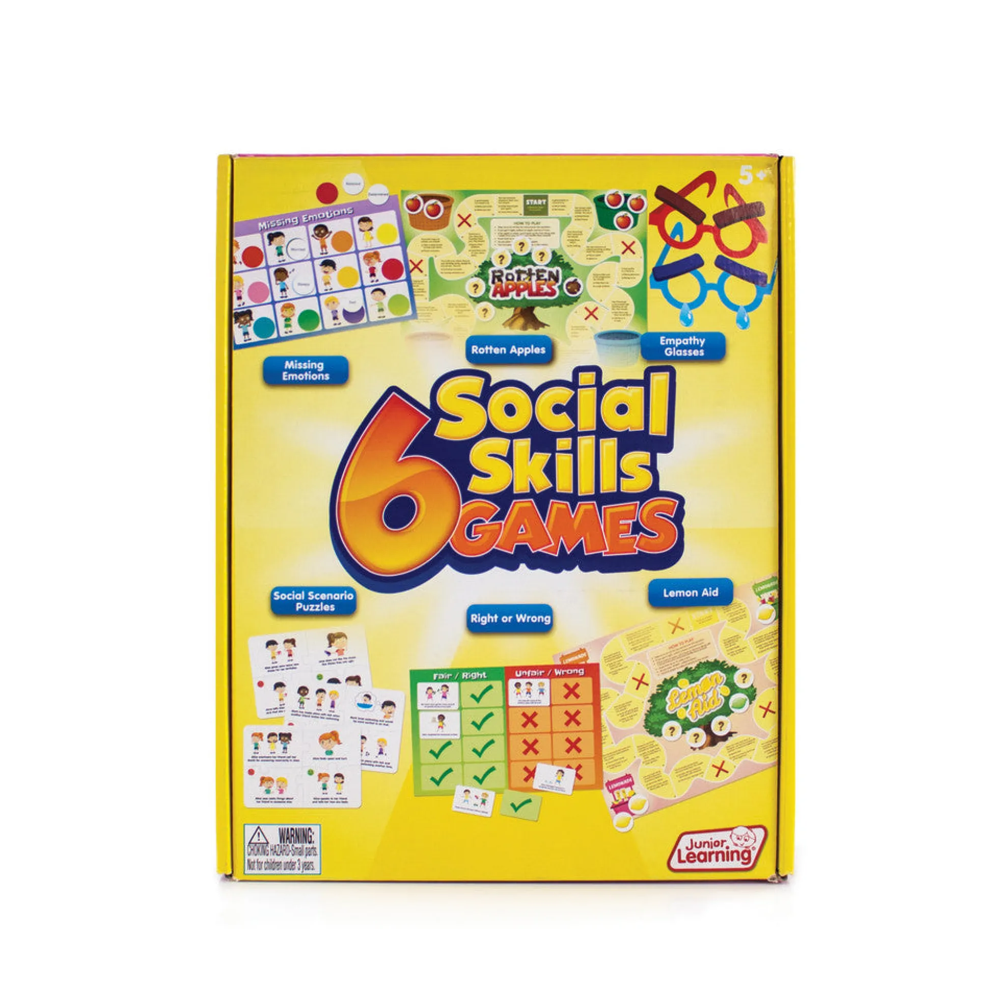 Flat River Group Junior Learning 6 Social Skills Games - Emotional & Ethical Development Set* Social & Emotional Skills