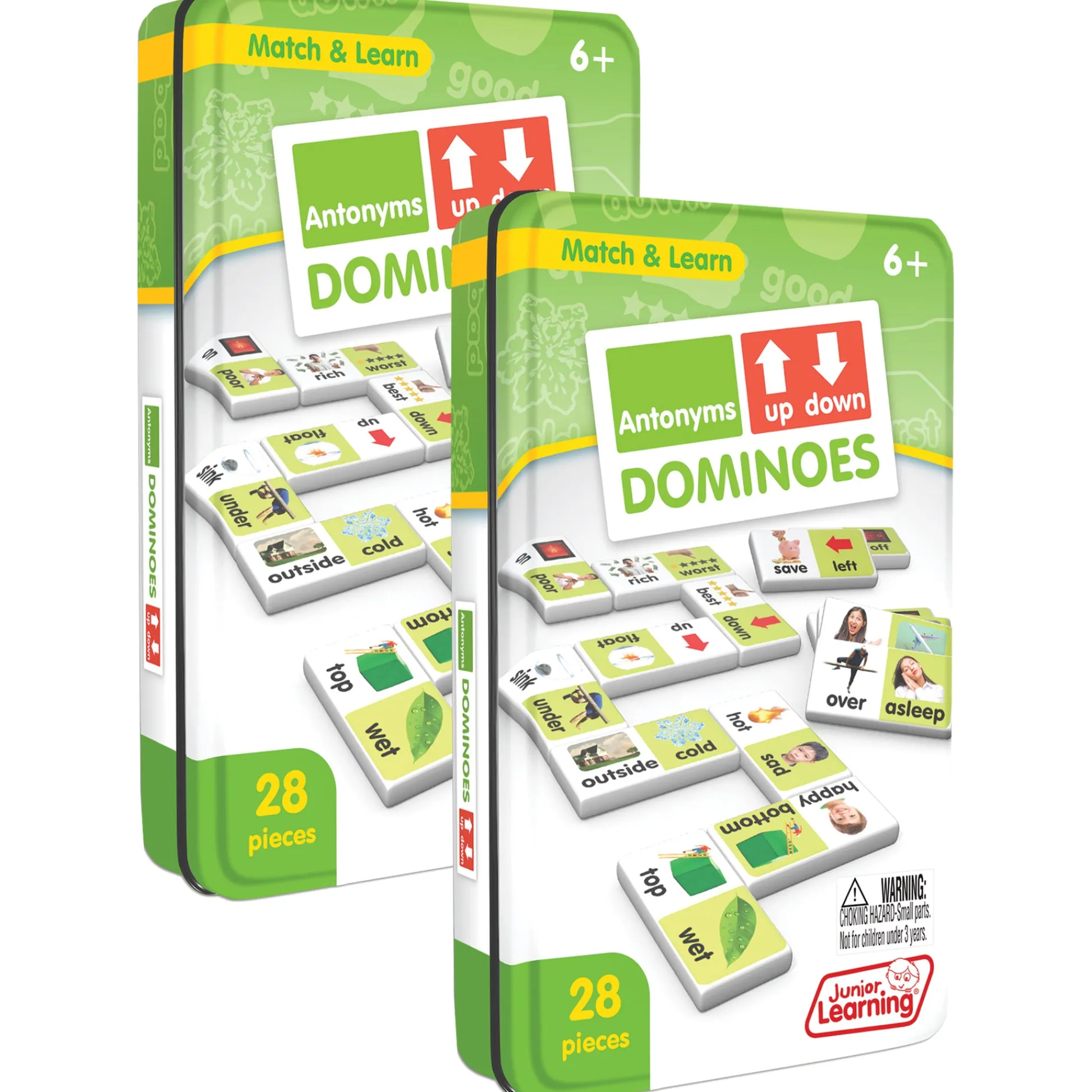 Educators Resource Junior Learning Antonyms Match & Learn Dominoes - Educational Set - Pack of 2* Dominoes & Tiles Games