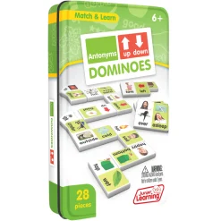 Flat River Group Junior Learning Antonyms Dominoes - Language Arts Educational Game* Dominoes & Tiles Games