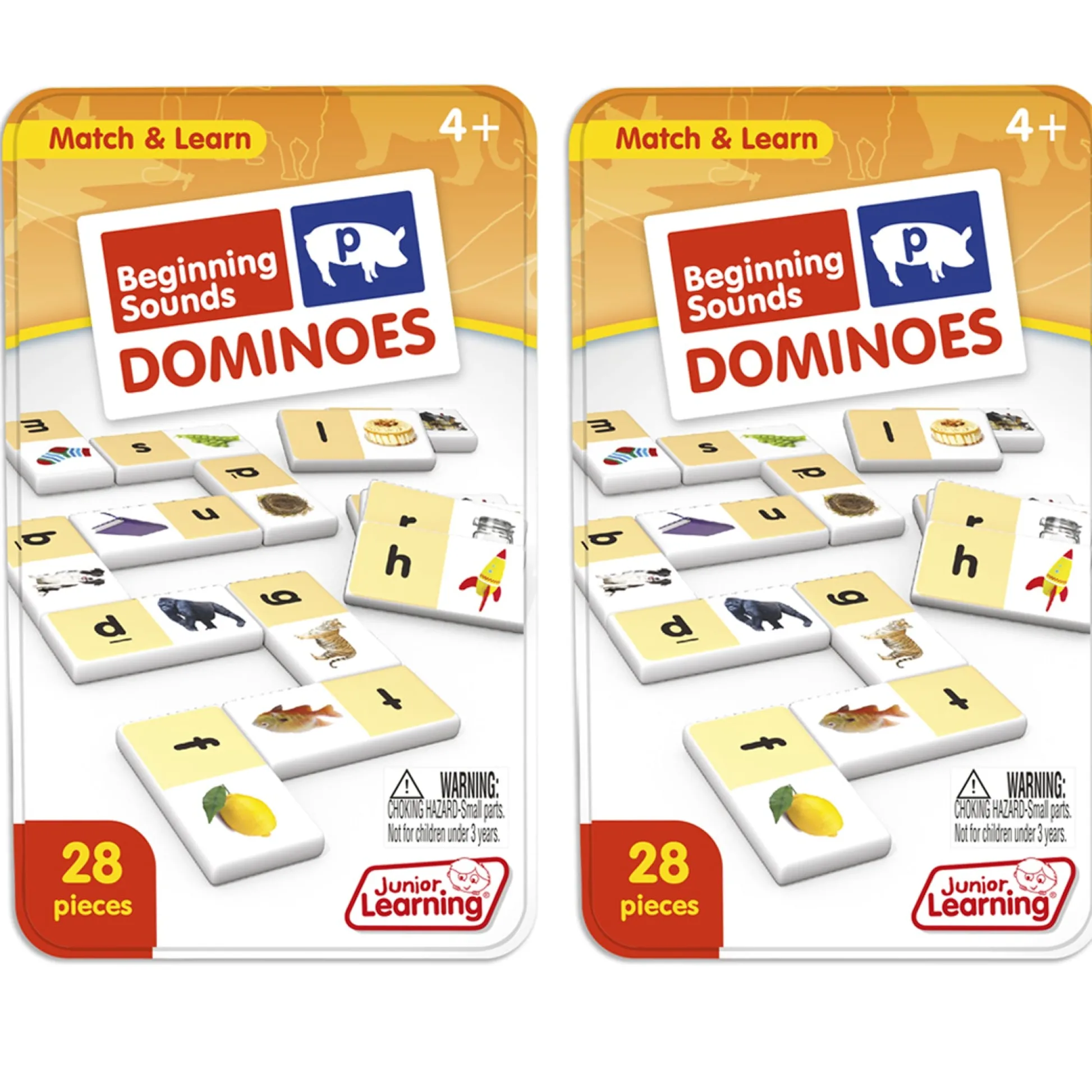 Educators Resource Junior Learning Beginning Sounds Dominoes - Vibrant Learning Game - 2 Sets* Preschool Education Toys & Activities