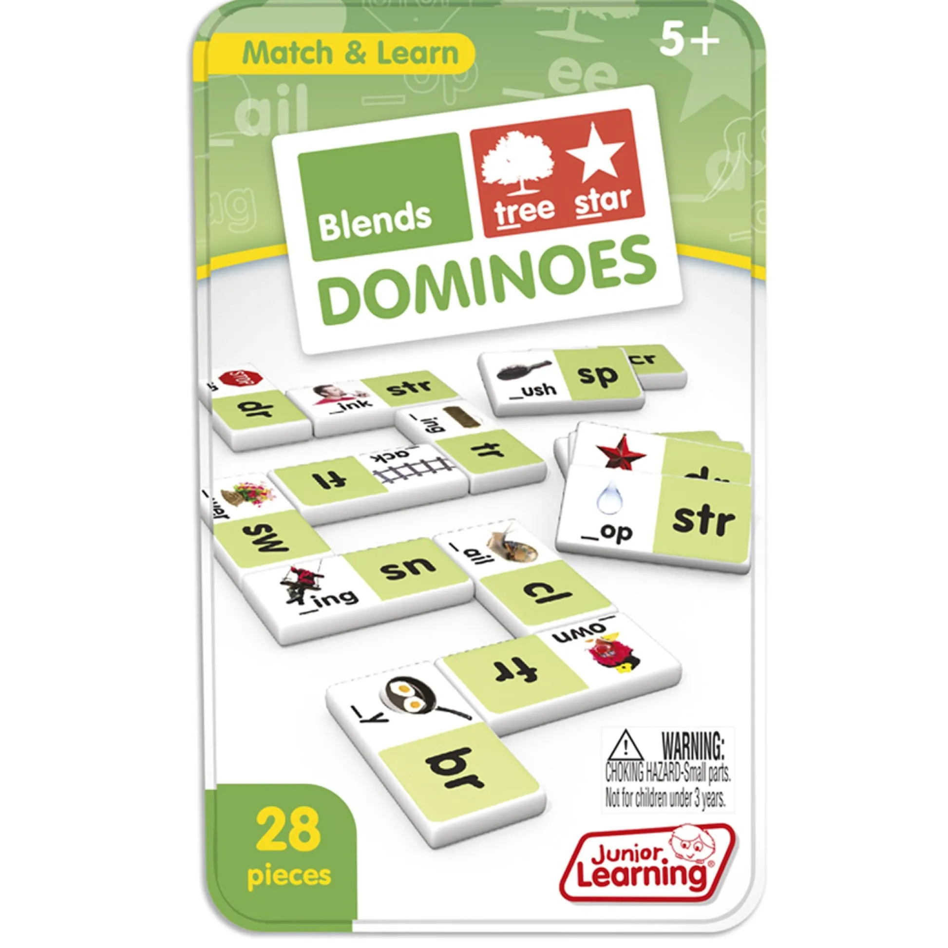 Educators Resource Junior Learning Blends Dominoes - Educational Learning Set for Kids* Dominoes & Tiles Games