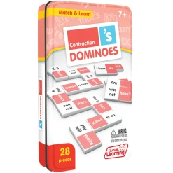 Flat River Group Junior Learning Contraction Dominoes - Language Arts Educational Game* Dominoes & Tiles Games