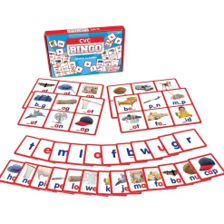 Educators Resource Junior Learning CVC Bingo Game Set - Consonant Vowel Consonant Learning Kit* Preschool Education Toys & Activities