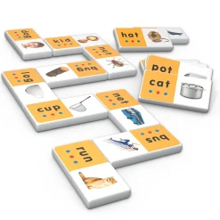 Educators Resource Junior Learning CVC Match & Learn Dominoes - Double Pack Education Set* Dominoes & Tiles Games