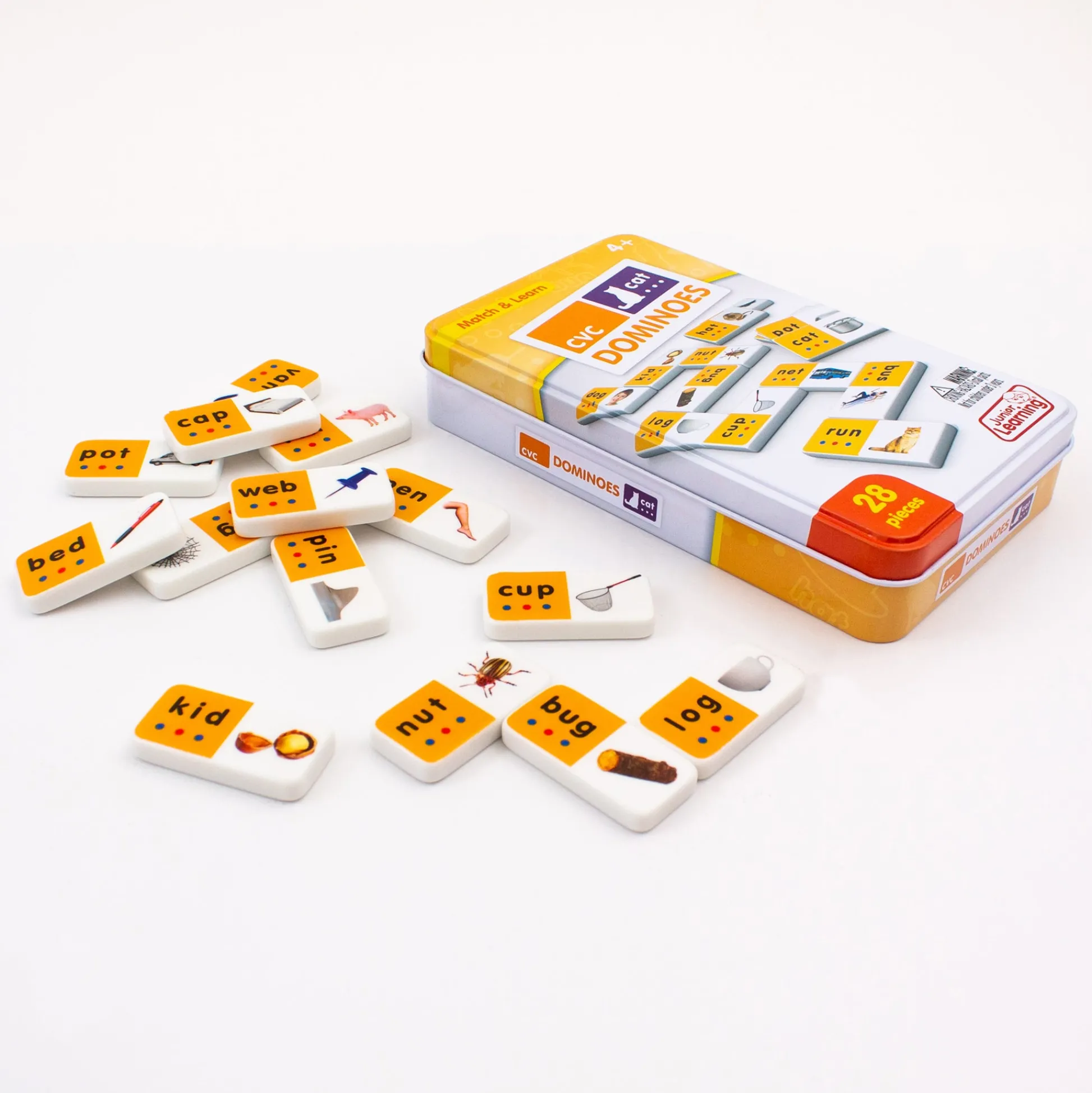 Educators Resource Junior Learning CVC Match & Learn Dominoes - Double Pack Education Set* Dominoes & Tiles Games