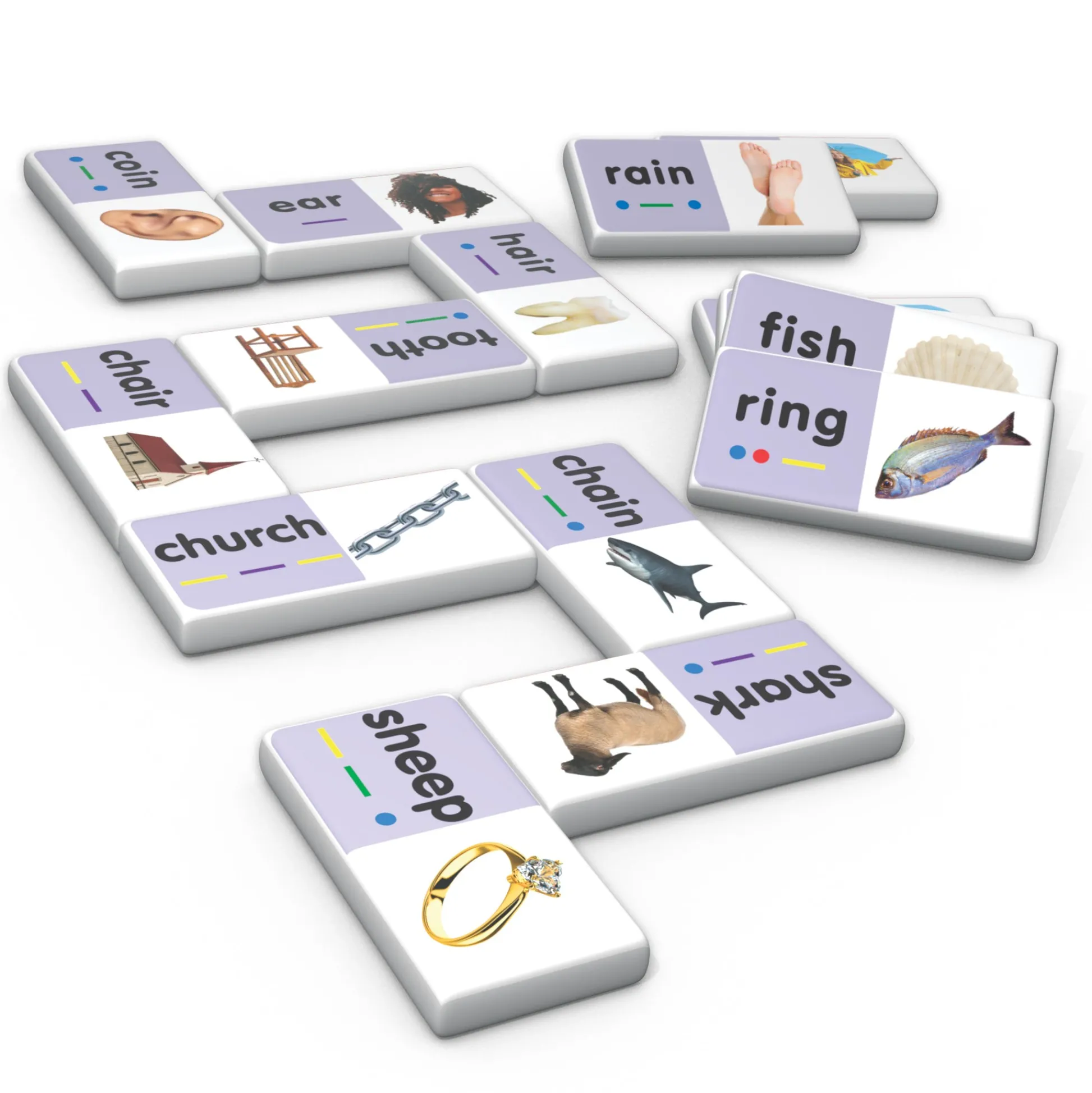 Educators Resource Junior Learning Decoding Match & Learn Dominoes - Double Pack* Dominoes & Tiles Games