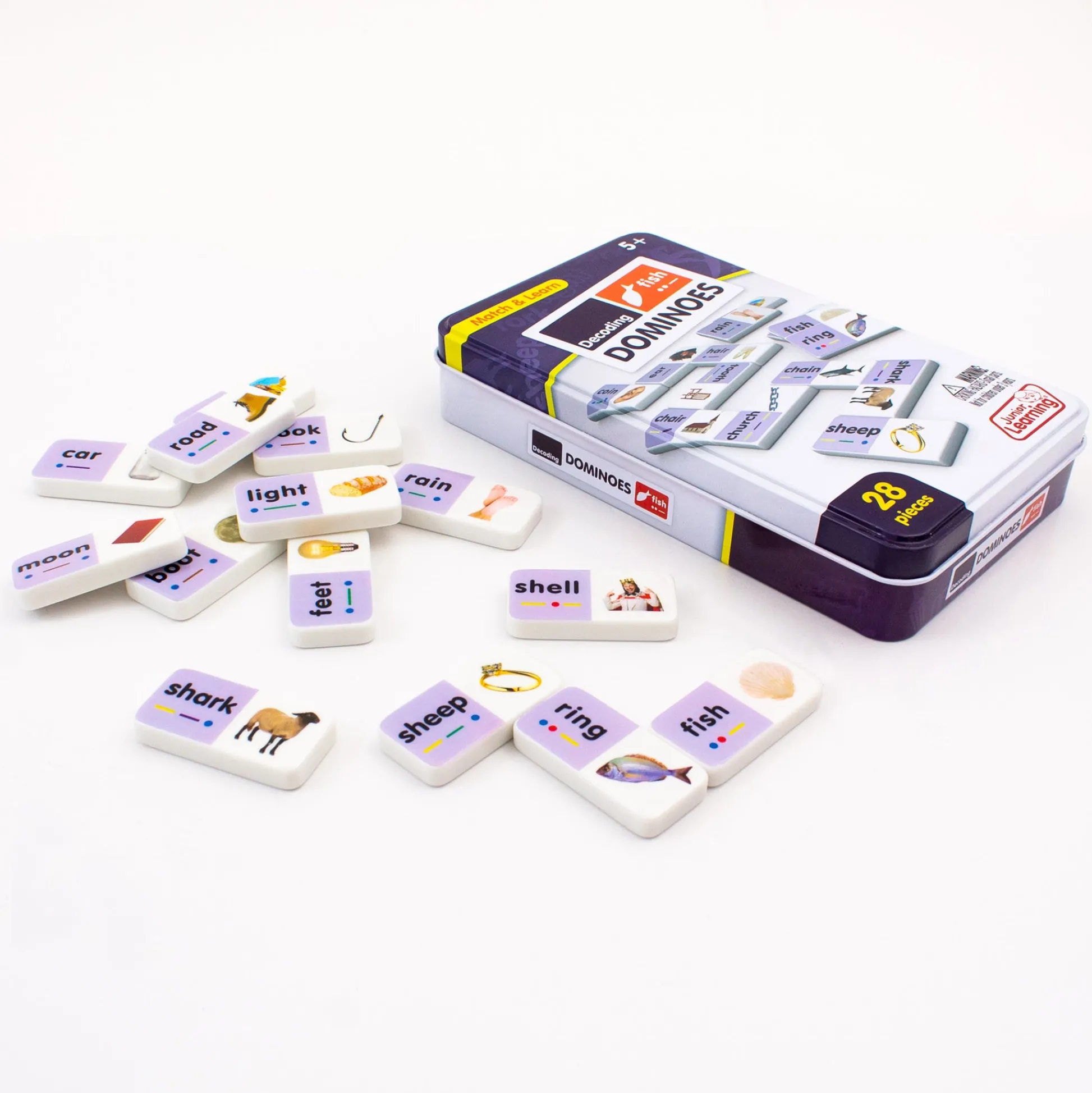 Educators Resource Junior Learning Decoding Match & Learn Dominoes - Double Pack* Dominoes & Tiles Games