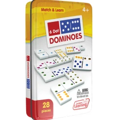 Educators Resource Junior Learning Double Fun Dot Dominoes - Educational Counting Game* Dominoes & Tiles Games
