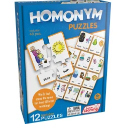 Educators Resource Junior Learning Homonym Puzzles - Word Matching Jigsaw - Pack of 3* Puzzles