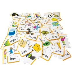 Educators Resource Junior Learning Homonym Puzzles - Word Matching Jigsaw - Pack of 3* Puzzles