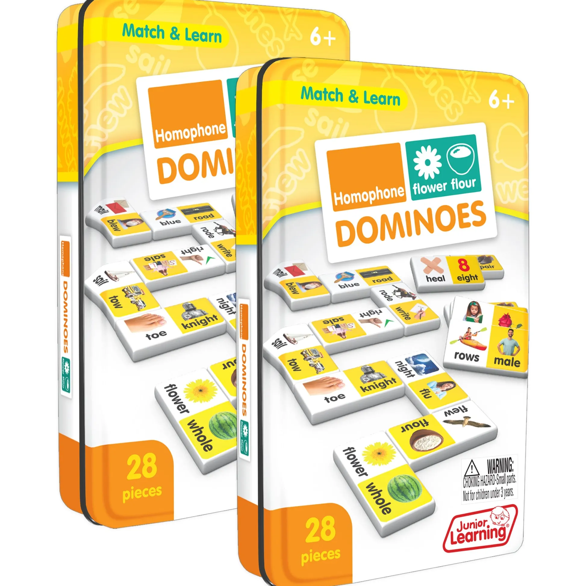 Educators Resource Junior Learning Homophone Match & Learn Dominoes - Dual Pack* Dominoes & Tiles Games