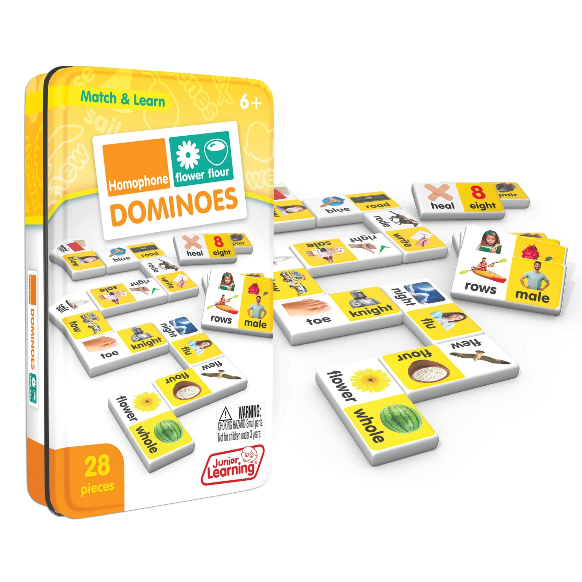 Educators Resource Junior Learning Homophone Match & Learn Dominoes - Dual Pack* Dominoes & Tiles Games
