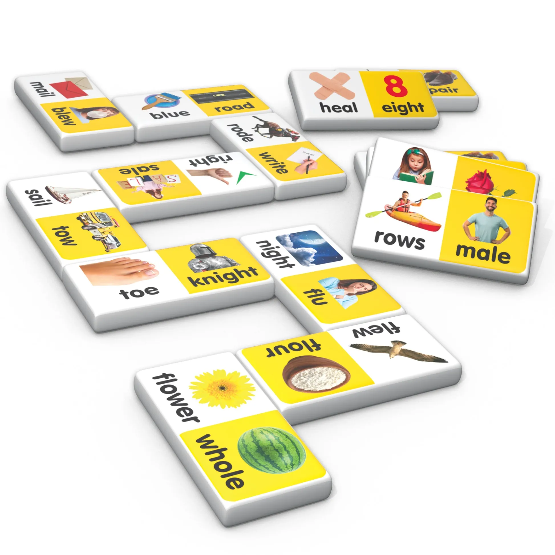 Educators Resource Junior Learning Homophone Match & Learn Dominoes - Dual Pack* Dominoes & Tiles Games