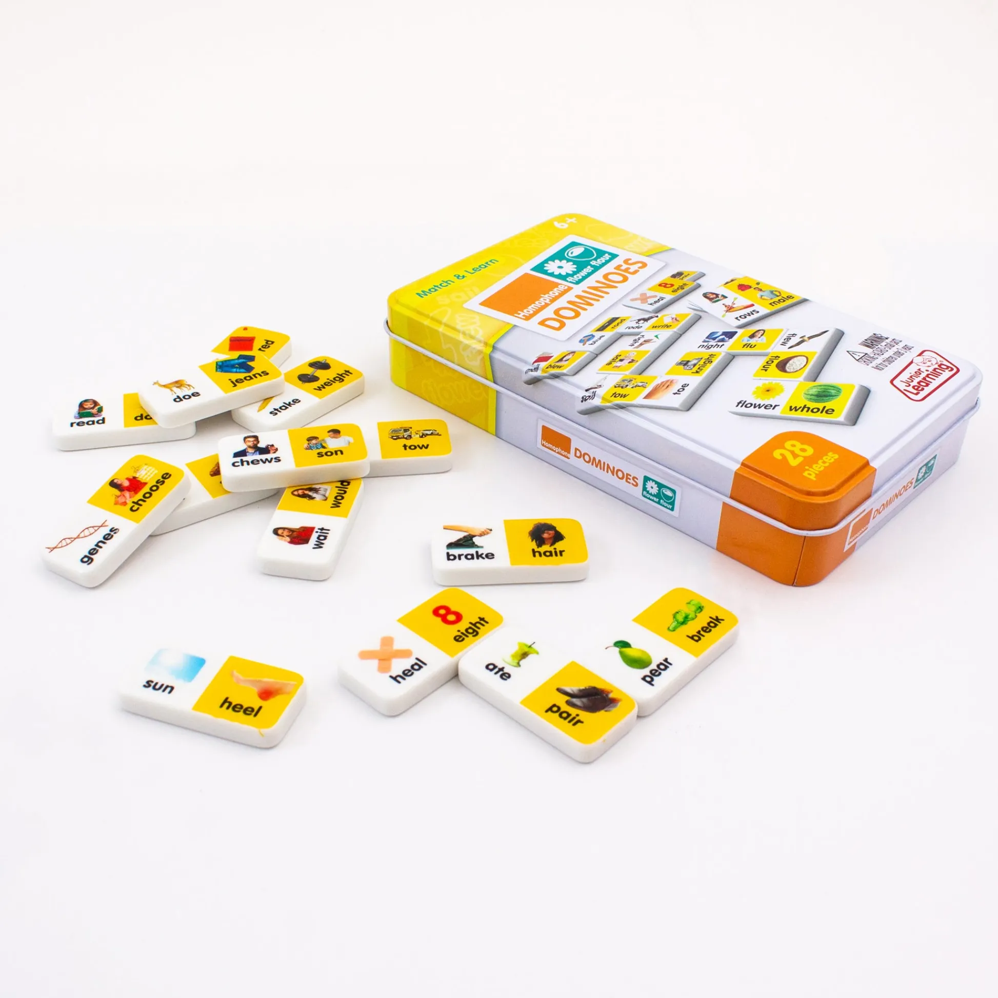 Educators Resource Junior Learning Homophone Match & Learn Dominoes - Dual Pack* Dominoes & Tiles Games
