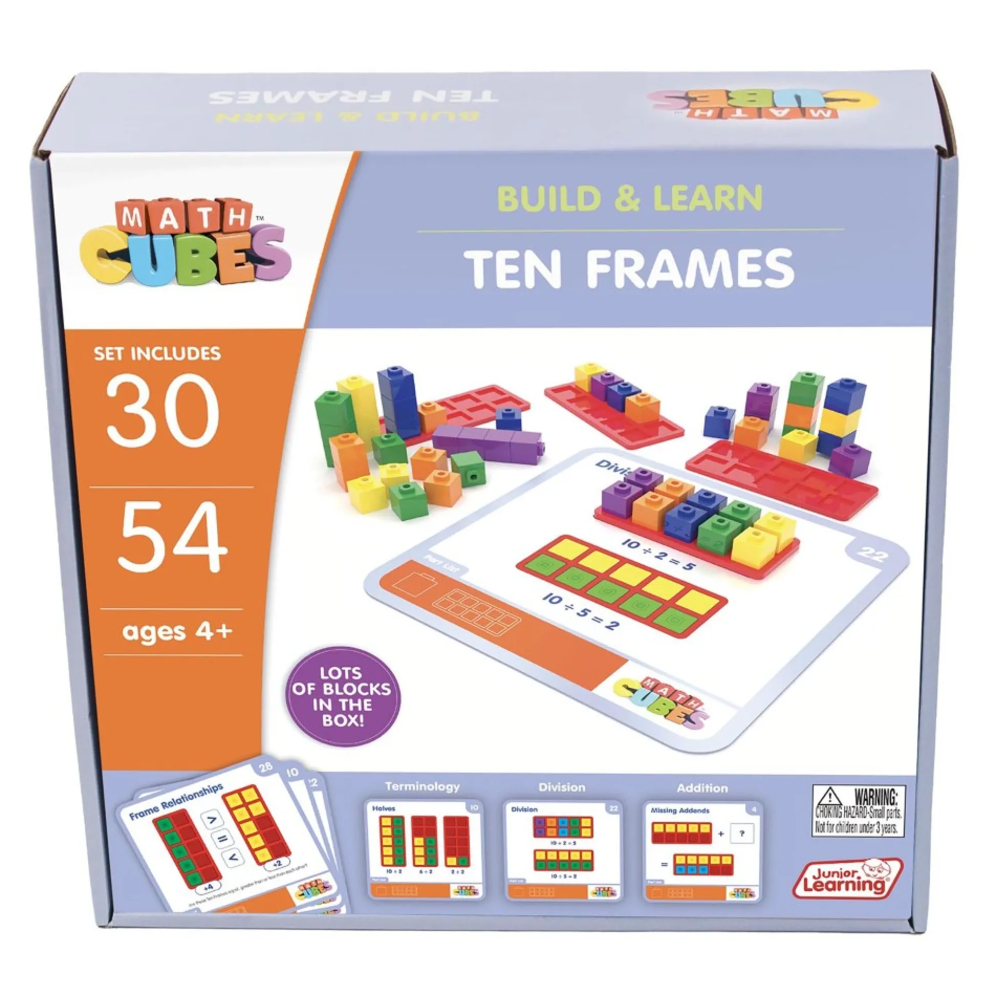 Flat River Group Junior Learning Mathcubes Ten Frames Set - Interactive Math Learning Toy* Math Toys|Math, Counting & Time