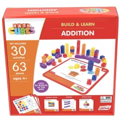 Flat River Group Junior Learning Mathcubes Addition Set - 30 Interactive Activities* Math Toys|Math, Counting & Time
