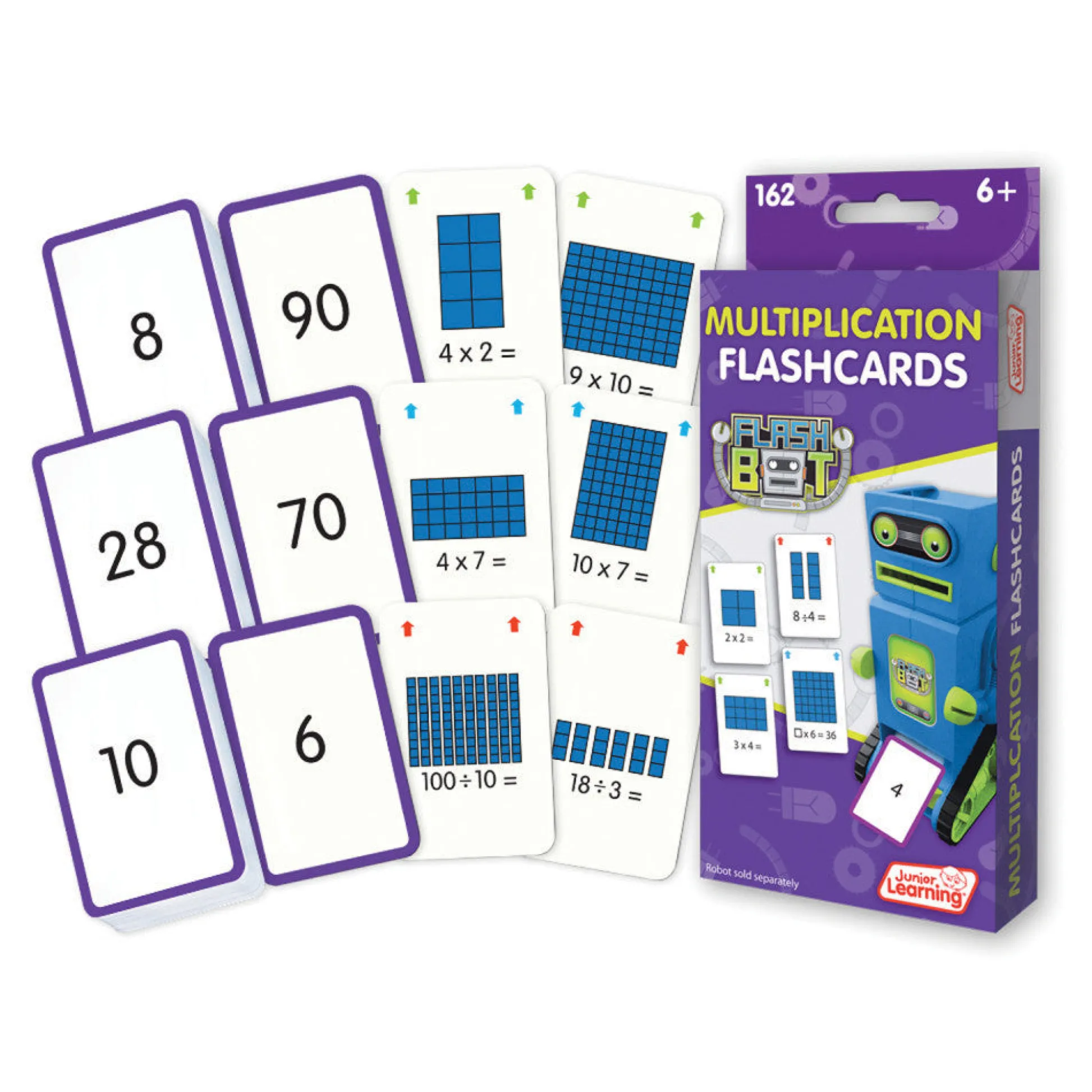 Flat River Group Junior Learning Multiplication Flashcards Set - Educational Math Game for Ages 5-6* Math Toys|Math, Counting & Time