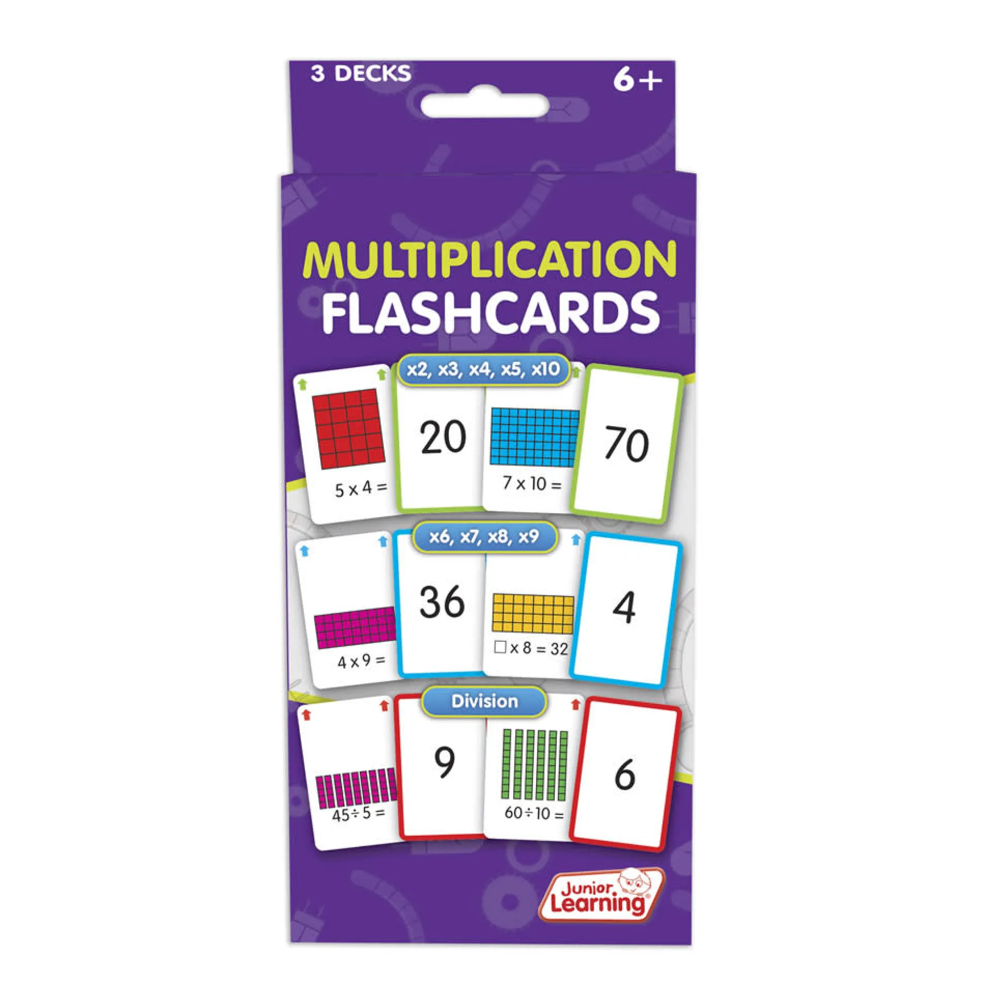 Flat River Group Junior Learning Multiplication Flashcards Set - Educational Math Game for Ages 5-6* Math Toys|Math, Counting & Time