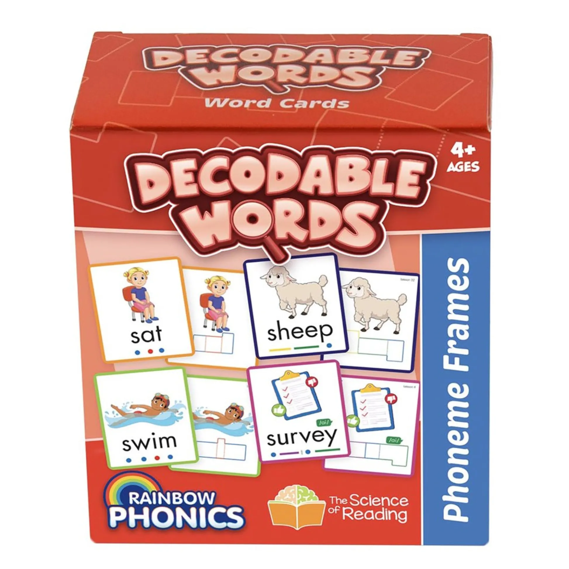 Flat River Group Junior Learning Rainbow Phonics - Interactive Decodable Word Cards - 160 Pieces* Reading, Writing & Speech