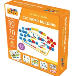 Flat River Group Junior Learning Rainbow Phonics Blox - CVC Word Building - Phase 2 for Kids 4+* Preschool Education Toys & Activities
