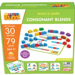 Flat River Group Junior Learning Rainbow Phonics Blox - Consonant Blends, Phase 4 - for Kids 5+* Preschool Education Toys & Activities