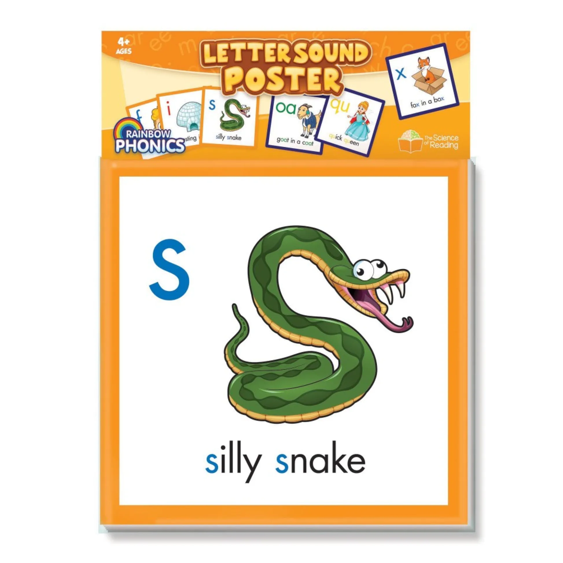 Flat River Group Junior Learning Rainbow Phonics - Educational Letter Sound Poster for Kids Ages 4+* Reading, Writing & Speech