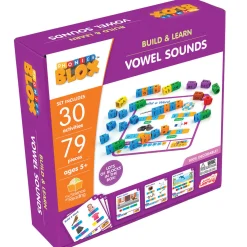 Flat River Group Junior Learning Rainbow Phonics Blox - Vowel Sounds Phase 5 - Educational Toy for Kids 5+* Preschool Education Toys & Activities