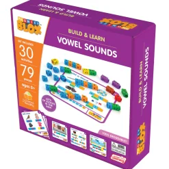 Flat River Group Junior Learning Rainbow Phonics Blox - Vowel Sounds Phase 5 - Educational Toy for Kids 5+* Preschool Education Toys & Activities