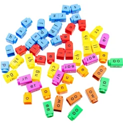 Flat River Group Junior Learning Rainbow Phonics - 58 Color-Coded Phonics Blox Set* Preschool Education Toys & Activities