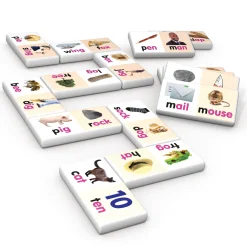 Educators Resource Junior Learning Rhyming Words Dominoes - Educational Game Set* Dominoes & Tiles Games