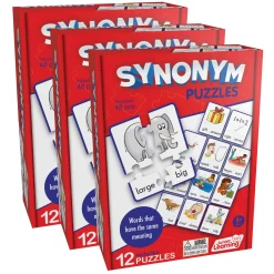 Educators Resource Junior Learning Synonym Puzzles - Educational Jigsaw Set - Multicolored* Puzzles