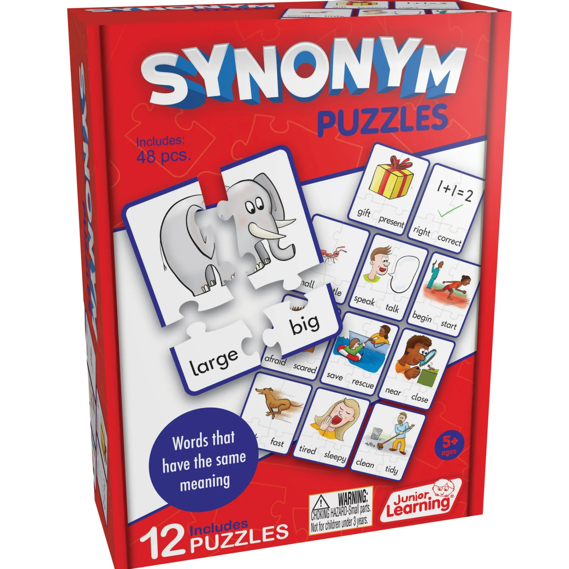 Educators Resource Junior Learning Synonym Puzzles - Educational Jigsaw Set - Multicolored* Puzzles