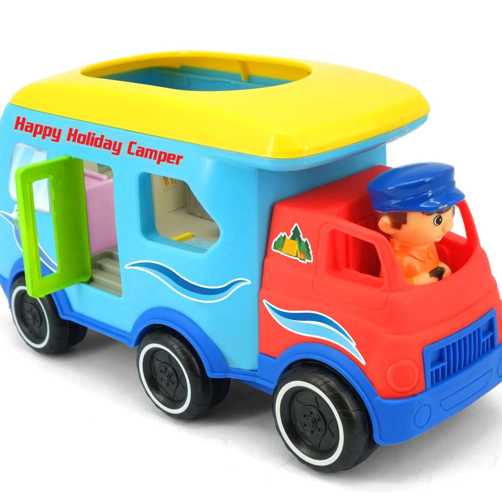 Flat River Group Kiddieland Light & Sound Motorized Happy Camper Toy Vehicle* Preschool Vehicles|Preschool Education Toys & Activities