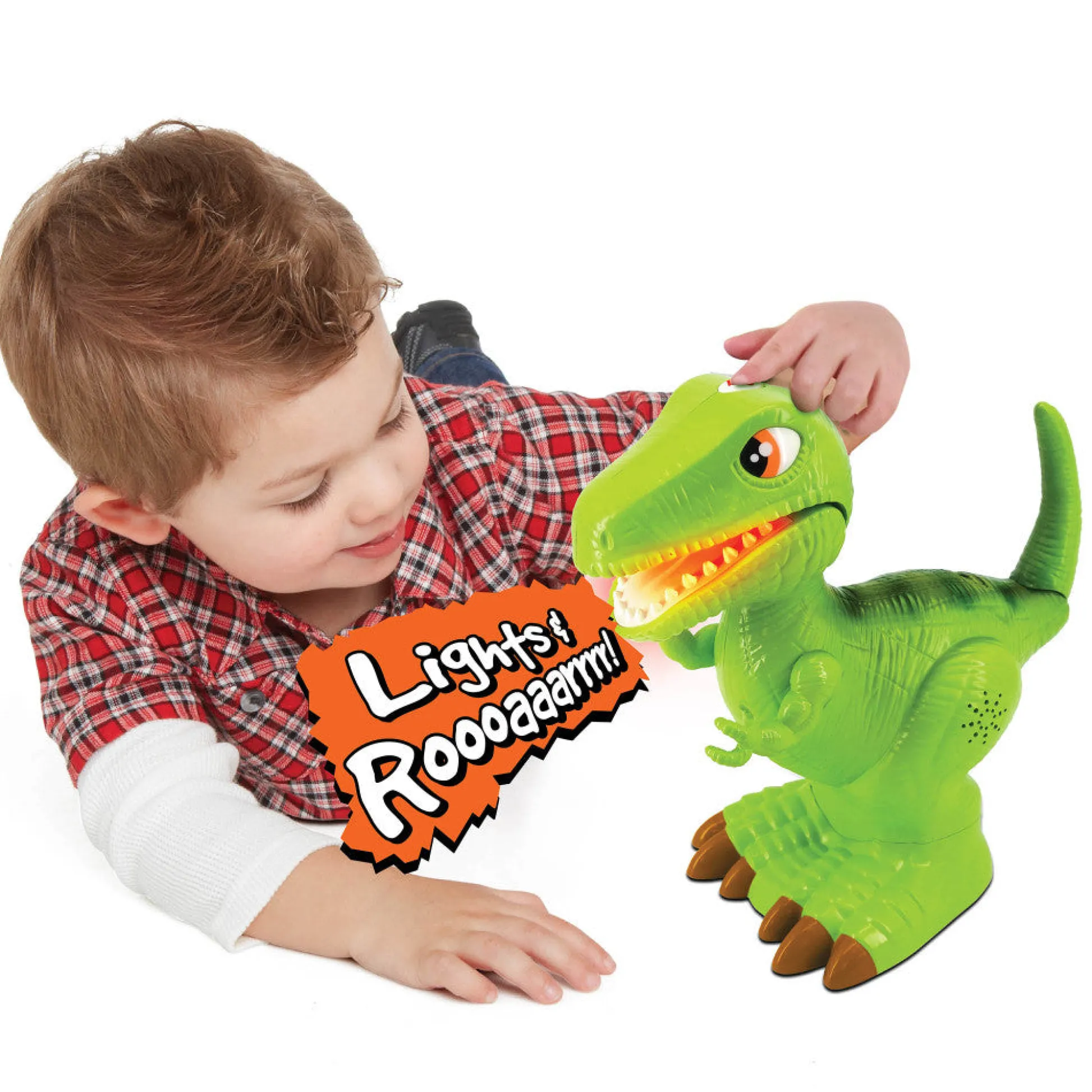 Flat River Group Kiddieland Light N' Sound Roar N' Go T-Rex Dinosaur Toy* Preschool Education Toys & Activities|Preschool Figures & Playsets