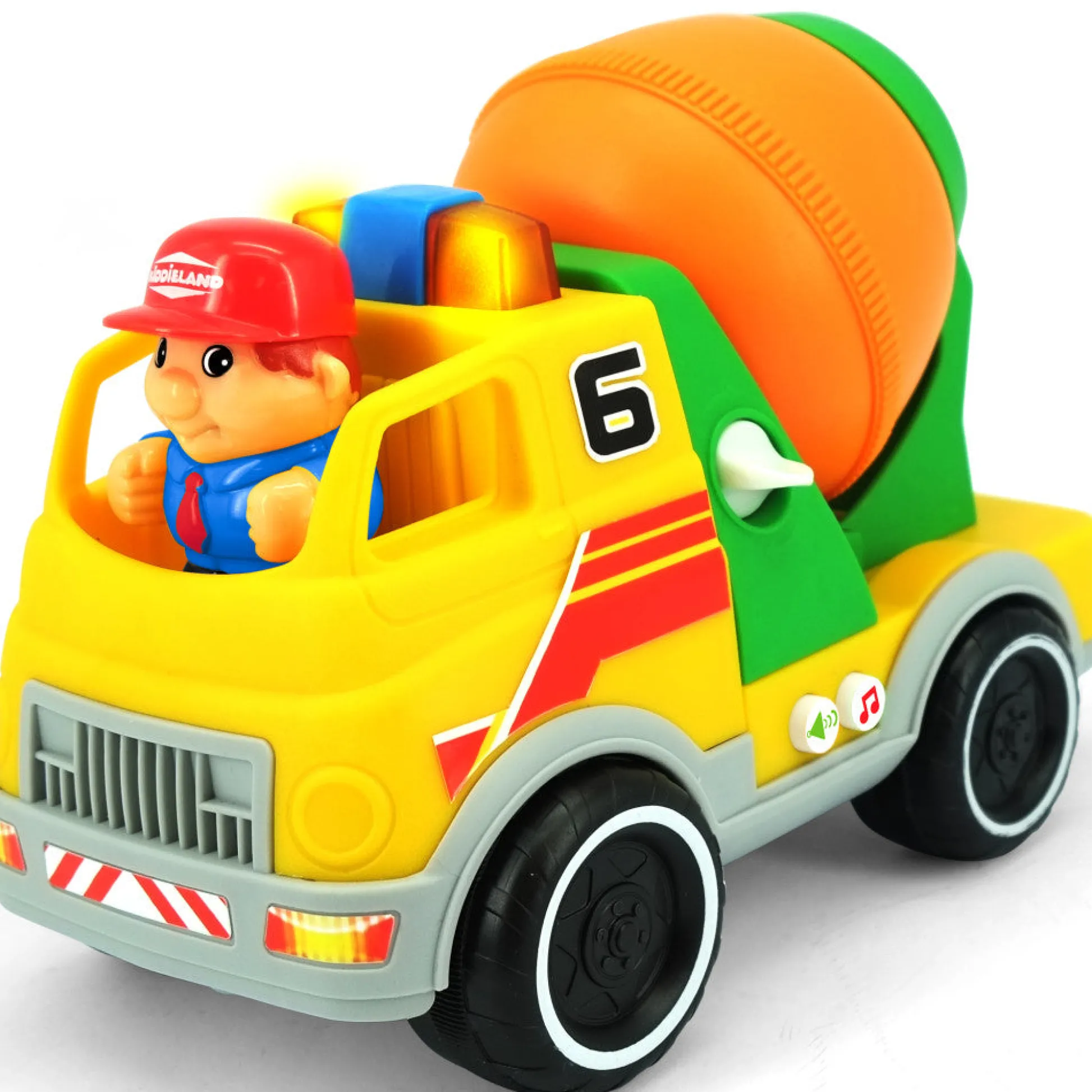 Flat River Group Kiddieland Lights & Sounds Motorized Cement Mixer Toy* Preschool Vehicles|Preschool Education Toys & Activities