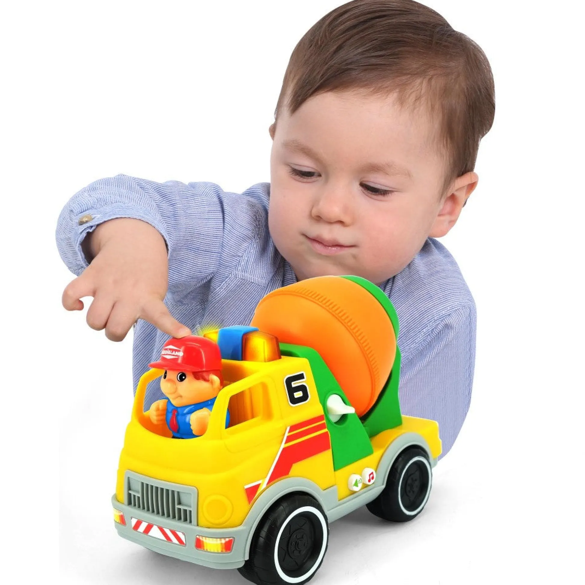 Flat River Group Kiddieland Lights & Sounds Motorized Cement Mixer Toy* Preschool Vehicles|Preschool Education Toys & Activities