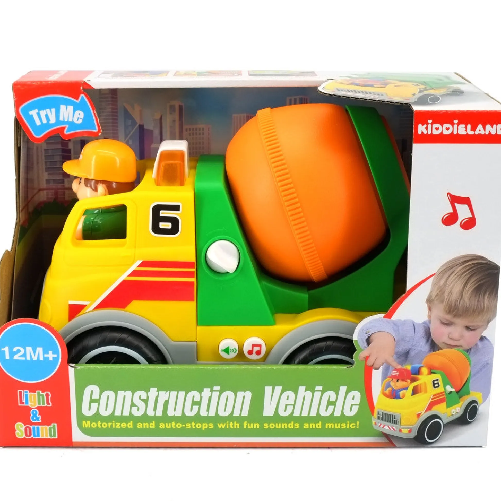 Flat River Group Kiddieland Lights & Sounds Motorized Cement Mixer Toy* Preschool Vehicles|Preschool Education Toys & Activities