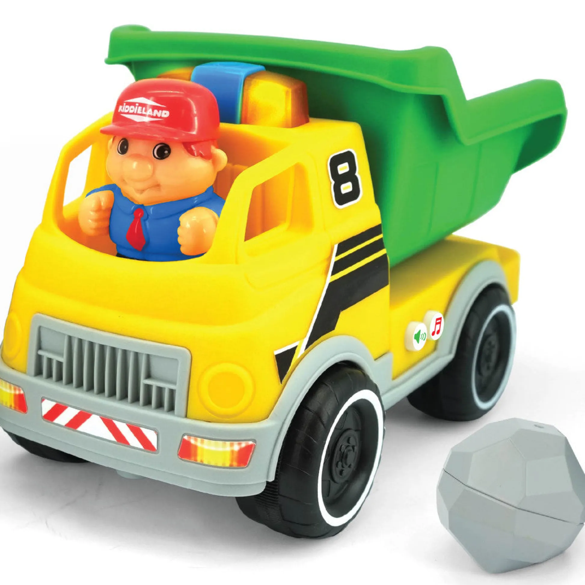 Flat River Group Kiddieland Motorized Light & Sound Dump Truck - Interactive Construction Toy* Farm & Construction Vehicles