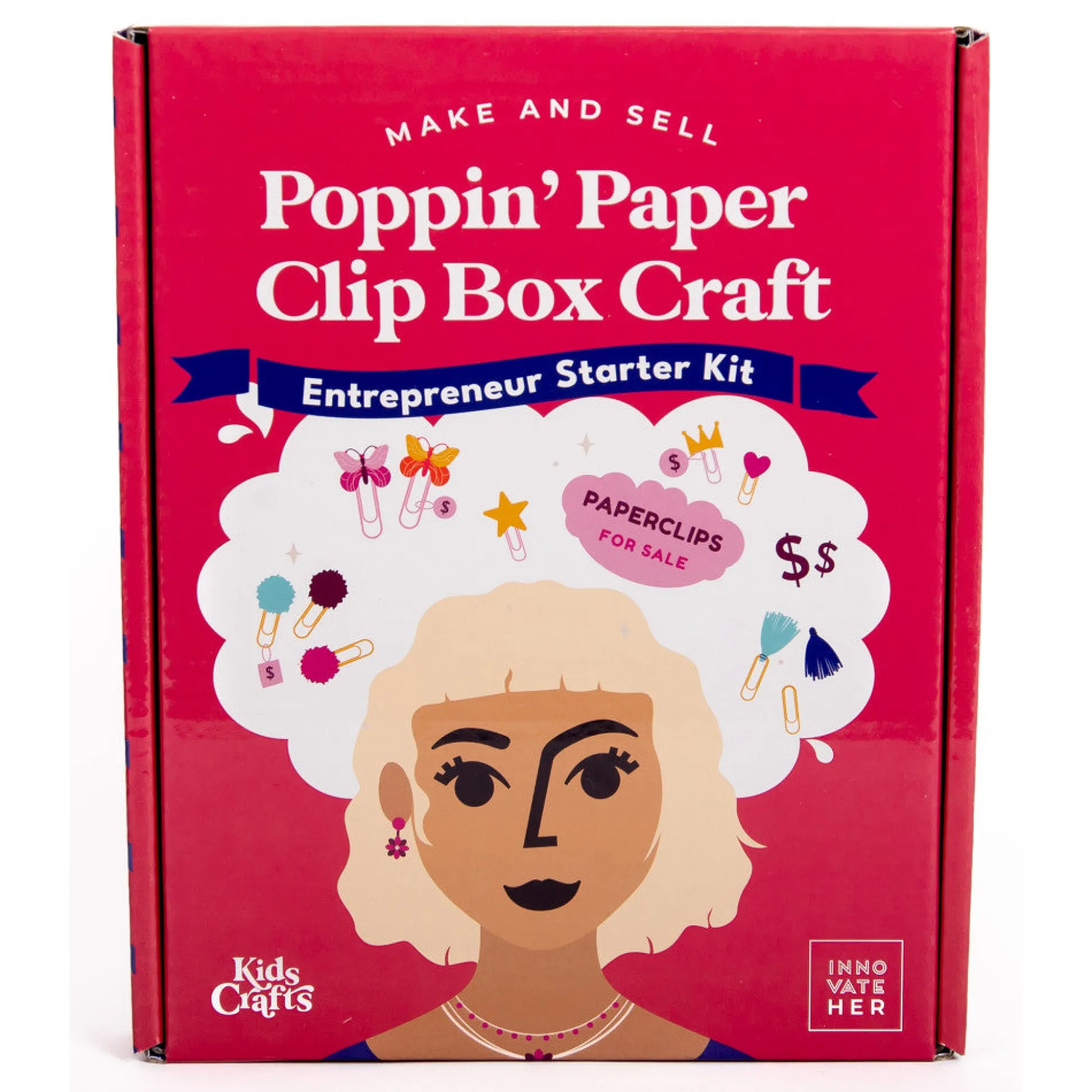 Flat River Group Kids Crafts InnovateHER Poppin' Paper Clip Craft Kit - Entrepreneur Starter Set* Crafts & Activities