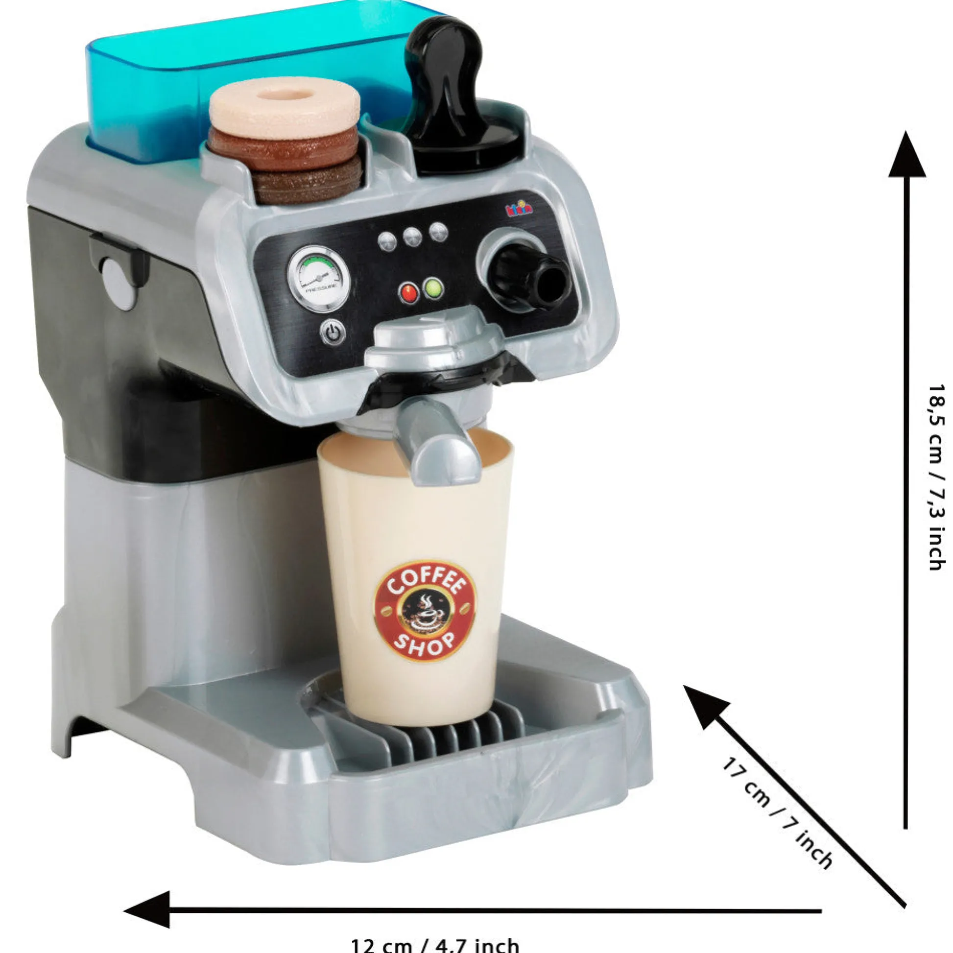 Flat River Group Klein Barista Espresso Machine - Play Kitchen Appliance Toy for Kids Ages 3+* Kitchens & Play Food|Dress Up