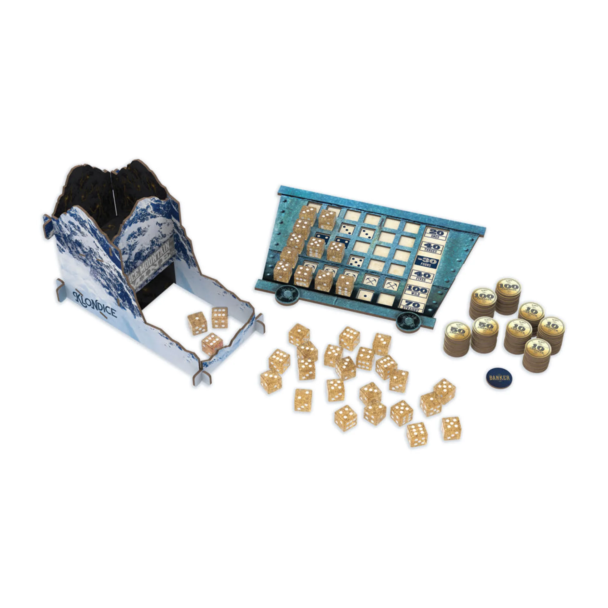 AreYouGame Klondice Roll for the Gold! Strategic Family Dice Game* Dice, Roll & Write Games