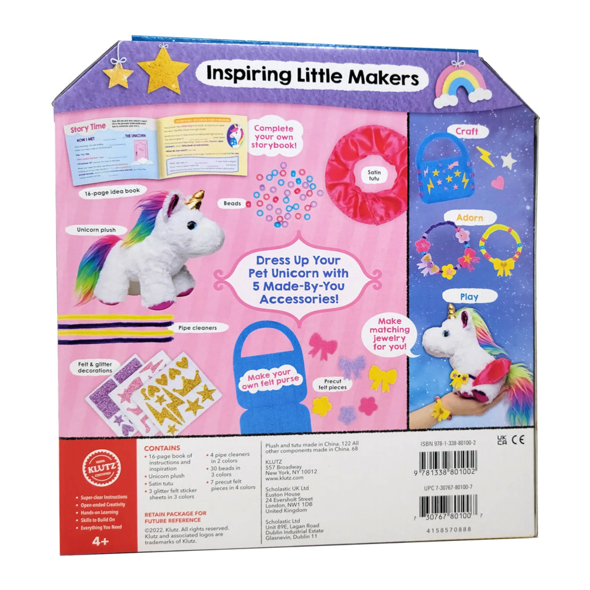 AreYouGame Klutz Jr. My Pet Unicorn Craft & Snuggle Kit - Plush Toy Creation* Crafts & Activities