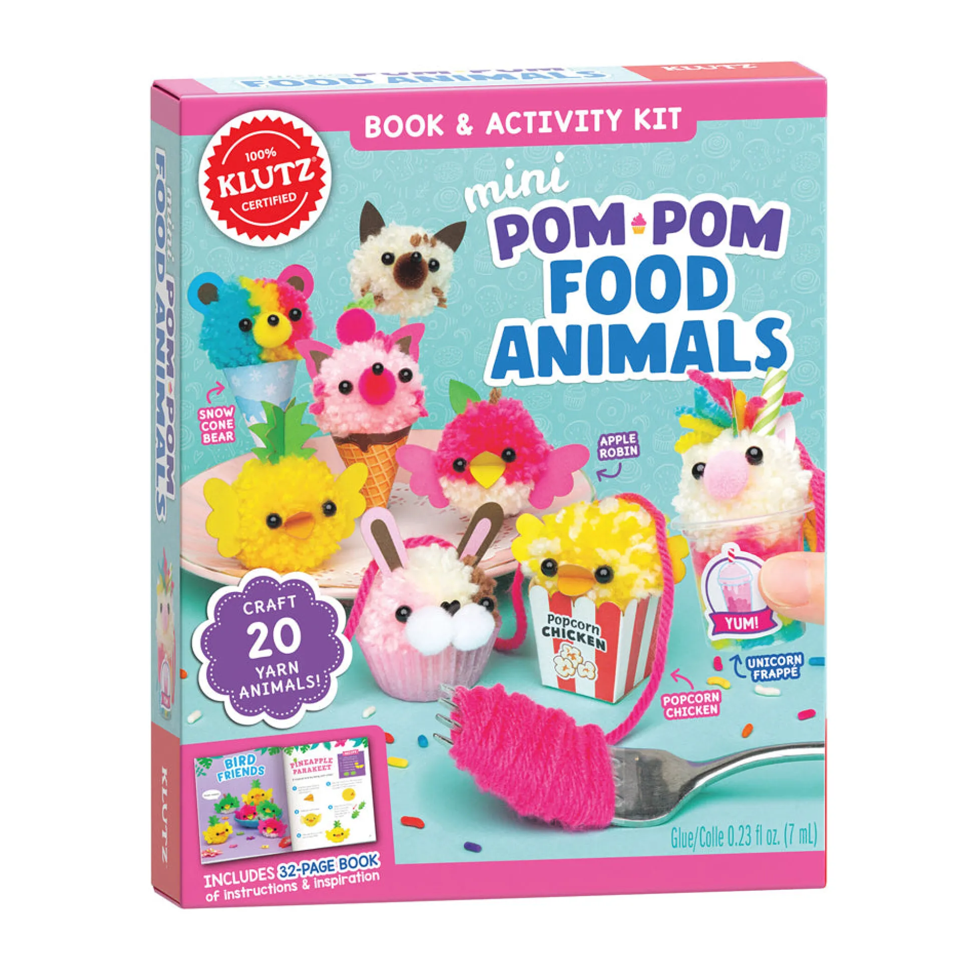 AreYouGame Klutz Mini Pom-Pom Food Animals Craft Kit* Crafts & Activities