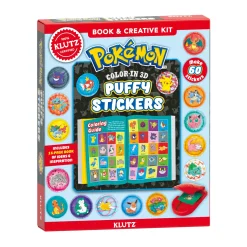 AreYouGame Klutz Pokemon Series Color-In 3D Puffy Sticker Maker Kit* Crafts & Activities|Pokemon