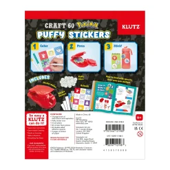 AreYouGame Klutz Pokemon Series Color-In 3D Puffy Sticker Maker Kit* Crafts & Activities|Pokemon